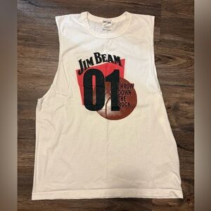 Jim Beam 90s Promo Tank Top Basketball Graphic Sleeveless Shirt Workout XL Tall